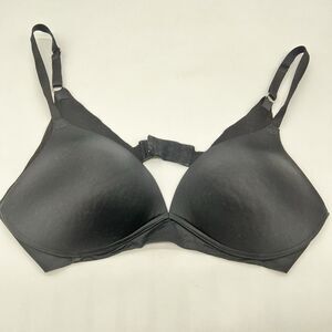 Ambrielle Black Back Smoothing Full Coverage Bra Perfect Under Form Fitting 36C